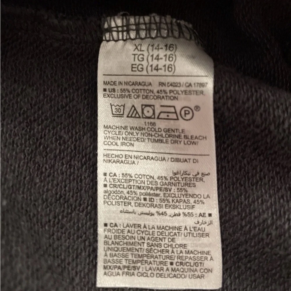 Old Navy Black Crewneck with Daisy Detail